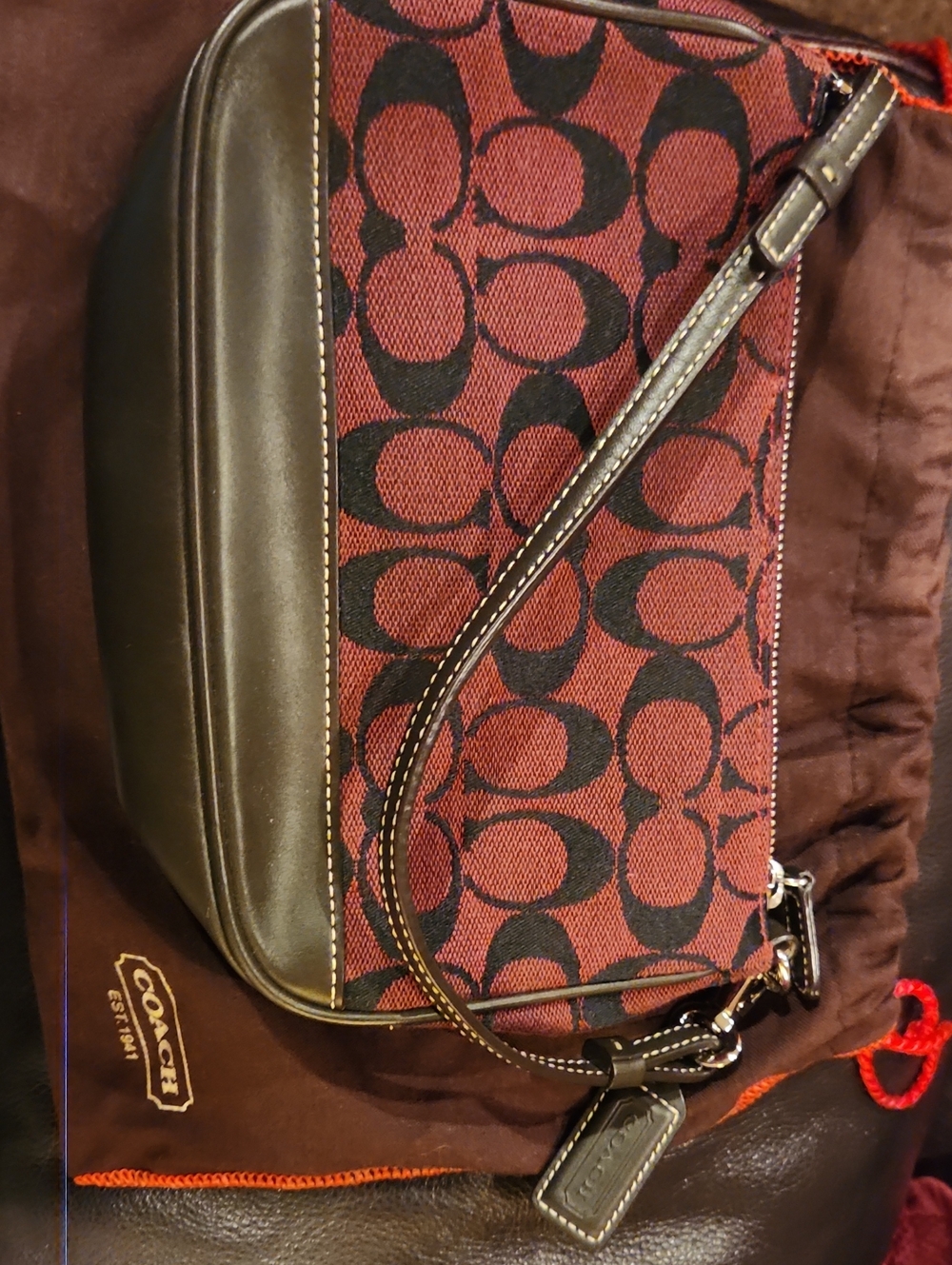 *NEW* Vintage Coach signature mini demi shoulder bag/pochette in rare color